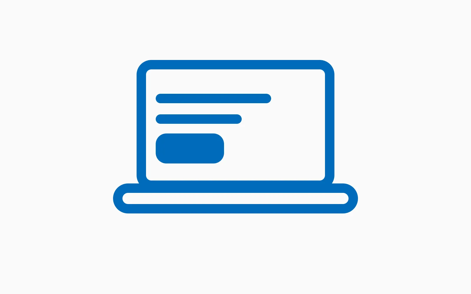 A landing page with a call-to-action button on a laptop screen